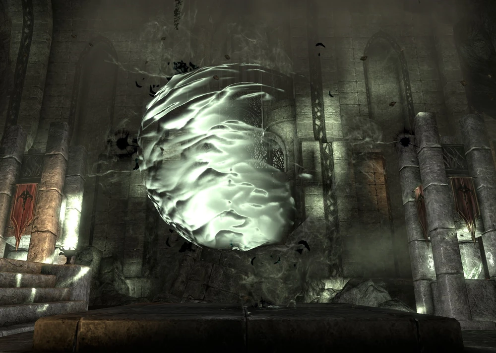 The ruins of Abagarlas above Bastion Sanguinaris, still saturated with Daedric energy.