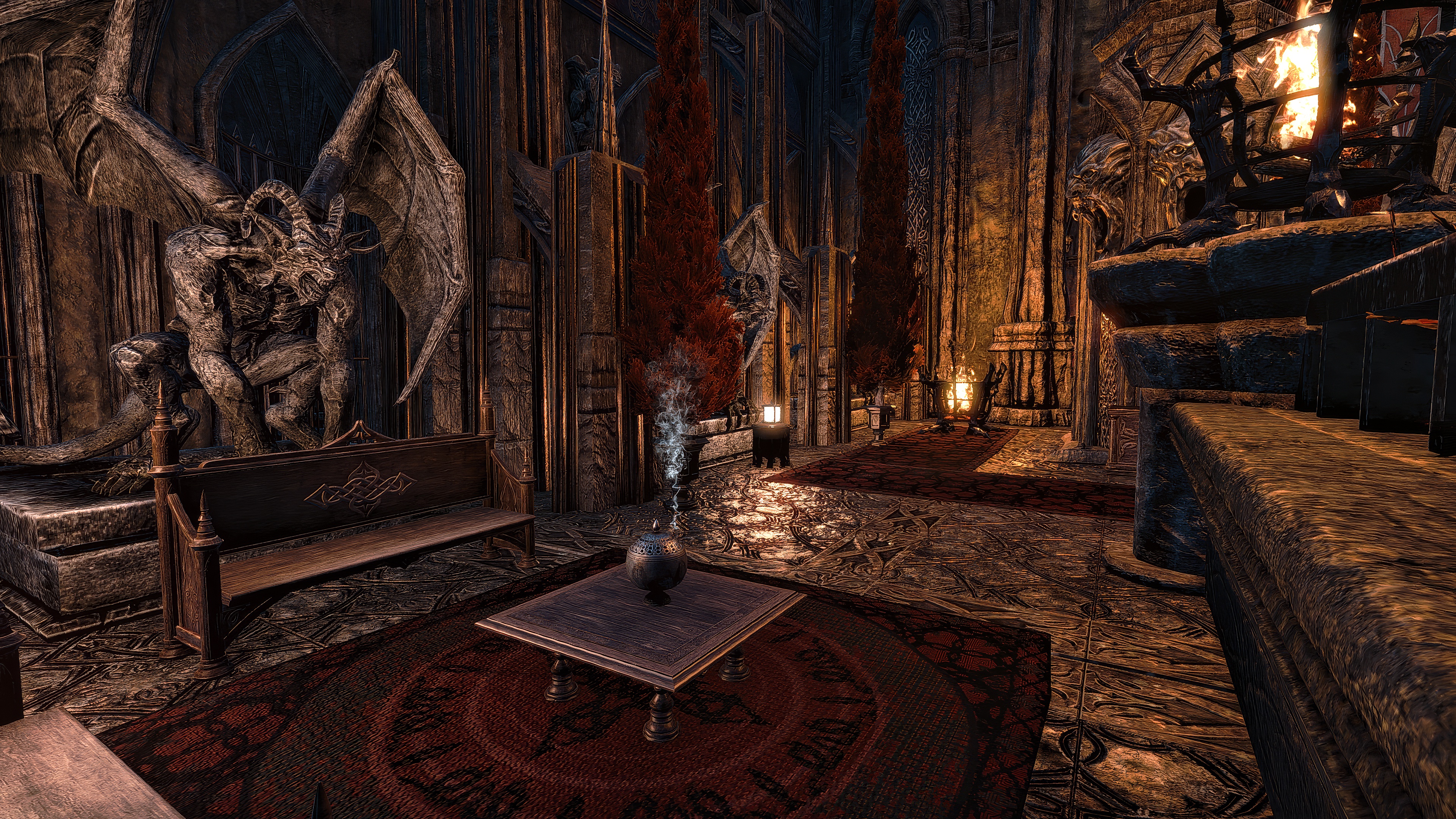Gargoyle sentinels watch in silence