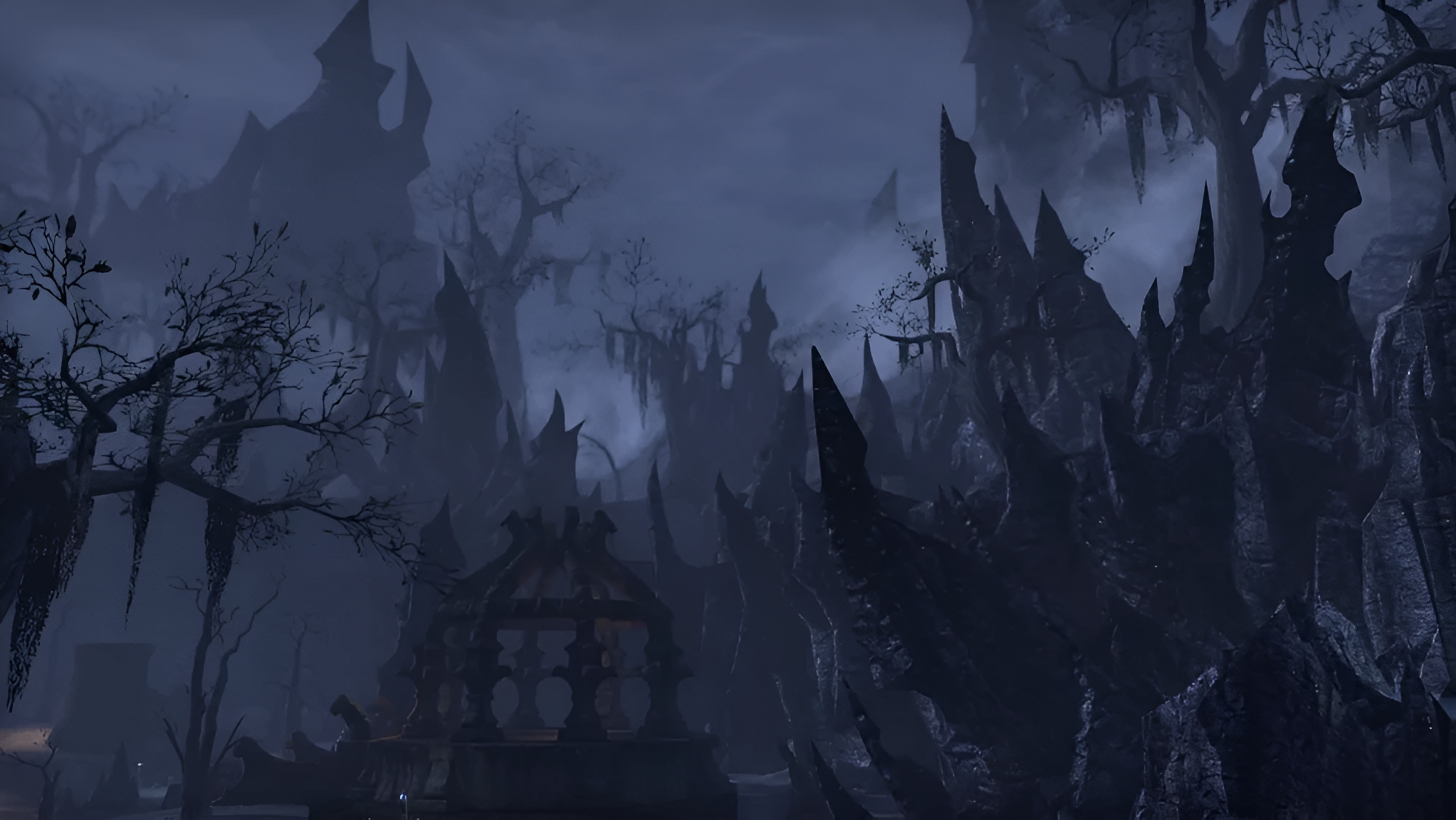 Coldharbour, a frozen mockery of the mortal world in perpetual twilight.